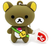 JASTER Cute Bear USB Flash Drives 64GB Cartoon Pen Drive 32GB Creative Gifts for Kids Memory Stick 16GB Free Key Chain Pen Drive