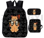 3Pcs Set School bags with Lunch bag Pencil Case,Custom Backpack Add with Your Logo or text , Kids Bags with 3D Football Printed