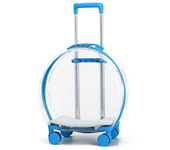 Pet Trolley Suitcase Carrier Transparent Beauty Case Trolley Professiona Portable Durable Carrier for Cats and Small Dogs
