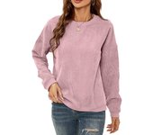 Women's Sweatshirts Pink Fashion Plain Nice Color Pullover Y 2k Vintage Basic Coat Female Top Sweat-shirt 90s Dropshiping Emo M
