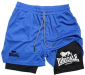 Print 2 in 1 Running Shorts for Men Gym Workout with Phone Pocket Towel Loop Summer Sport Athletic Activewear RL00093