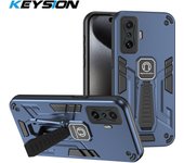 KEYSION Shockproof Armor Case for Xiaomi POCO F4 GT Soft Silicone+PC Kickstand Phone Cover for Redmi K50 Gaming