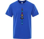 Nine Planets Mens T-Shirt Universe Solar System Men Tops Brand Short Sleeves O-Neck T Shirt Planets Colour Vintage Tee Shirt