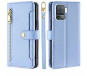 Moda Multifuncional Cremallera Magnético Funda de Cuero PU Solapa OPPO Reno 5F, A94 4G, F19 Pro Cuerda Colgante Funda protectora