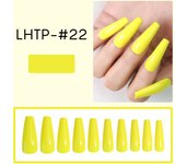 24/100pcs Detachable Long Coffin False Nails European Rainbow Ballerina Full Nail Art Tips Colorful Beauty Artificial Fake Nails