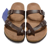 Sandalias Mayari de marca de diseñador de lujo para mujer, chanclas de playa de piel de vaca, suela suave con hebillas, anillo para el dedo del pie, zapatillas de verano para hombre con caja