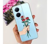 For Huawei Nova 11i Case Cute Luxury Back Cover Soft Silicone Phone Case For Huawei Nova11i 6.8" Fundas Transparent Flower Para