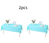 1pc Reusable Tablecloths 137x183cm BPA Free Plastic Dining Table Cover Cloth for Parties Picnic Camping Disposable Tablecloths
