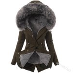 Abrigos cálidos con capucha para mujer, Ropa de mujer de moda chaquetas casuales de moda, abrigo femenino, Otoño e Invierno