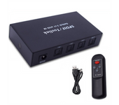 Optical Switcher with 2 Way Spdif Toslink Optical Digital Audio Splitter 3 in 1 Out with IR Remote Control Switch