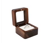 Slots Gift Engagement Ceremony Earrings Organizer Wedding Wooden Storage Box Ring Bearer Box Ring Box Presentation Box