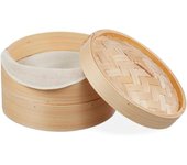 Vaporera de Bambu - Vaporera de Bambu para cocinar al vapor - Vaporera de Bambu 26 cm -vaporera de bambu japonesa grande
