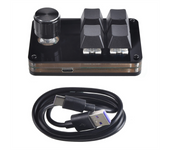 USB Macro Custom Mini Keyboard 4 Keys 1 Knob Programming DIY Mechanical Keyboard Portable Hot-Swap Blue Switch Keypad