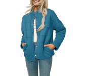 Chaquetas con cuello levantado mujer, abrigos informales de invierno para mujer