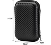 Shockproof Headphones Carrying Case Dust-proof EVA Earphone Storage Bag Lightweight Soft Flannelette Lining Electronic Products