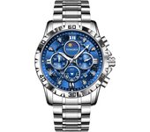 Reloj de cuarzo automático para hombres a prueba de agua luminosa calendario reloj