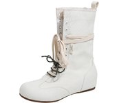 Botas de ruibarbo retro, botas Martin con cordones de realce interior, nuevas botas de boxeo callejeras fritas y delgadas para mujer, botas desérticas de cuero de cabeza redonda