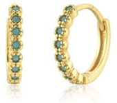 Fashion women's turquoise pendant earrings, simple mini perforations, jewelry accessories, 2025 trend, new