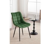 Pack de 2 Sillas de Comedor Asiento de Tela Dining Chairs Silla Diseño Silla Tapizada Estructura Metálica Sillón con Respaldo Sillas de Cocina Antracita BH247an-2
