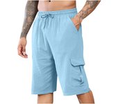 Shorts Men Training Workout Cargo Shorts Mens Basketball Sweat Shorts Casual Bermuda Shorts Drawstring with Pockets
