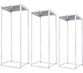 3 PCS Wedding Flower Stand Vases Column Rack Party Event Backdrop Art Decor