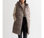 Abrigos largos de Invierno para mujer, chaleco informal sin mangas, chaquetas con capucha para mujer