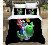 Japanese Games Super Mario Pattern Quilt Cover With Pillowcases Microfiber 3D Digital Printed Bedding Set Twin Full Queen King