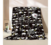 Bad Badtz Maru Black Blanket 4 Season Soft Fluffy Throw King Size Blanket Kid Adult Sofa Bed Blanket Cover Travel Throw Gift