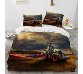 3D Car Tractor Truck Series Comforter Bedding Set,Duvet Cover Bed Set Quilt Cover Pillowcase,King Queen Size Bedding Set Kids 3D