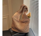Large Straw Beach Bag for Women Handmade Woven Raffia Tote Hobo Summer Shoulder Bag Vacation Handbag