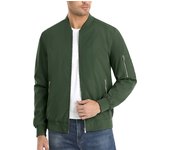 MAGCOMSEN Men's Lightweight Bomber Jacket Windproof Coats with Zipper Pockets