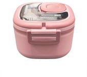 Plastic/Stainless Steel Insulated Lunch Box Portable Blue/Green/Pink/White 15*15*9.6 CM Portable Lunch Box Bento Box Travel