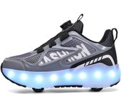Mob Zapatos Cuatro Ruedas Verano Niños Luminoso Extraíble Niñas Estudiantes Con Ruedas Zapatos Deportivos