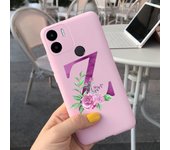 For Redmi A1 2022 Phone Case Cover Pink Cherry Blossom Bling Letters For Cover Xiaomi RedmiA1 a1 Shockproof Silicone Coque Funda