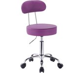 Trabajo de 1 Pieza Giratorio Taburete de Silla giratoria Silla de Oficina con Respaldo de Altura Regulable en Crema