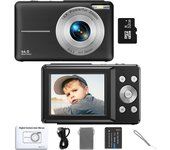 Cámara digital para niños,videocámara de 2,4 pulgadas,HD,1080P,recargable,con Zoom de 16x,compacta,de 44MP,para niñas