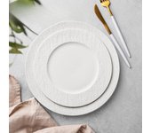 23 cm, Juego de 4 platos llanos/juego de platos de cerámica, vajilla moderna, aptos para microondas y lavavajillas - Colección Oasis
