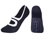 Calcetines con empuñaduras para mujer, calcetín de algodón antideslizante para Yoga, calcetines ideales de cinco dedos para Pilates, danza de Ballet pura, entrenamiento descalzo