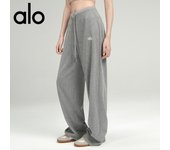 Alo yoga lánguida flácida sensación pantalones de punto pantalones de pierna ancha tamaño grande pantalones largos largos largos pantalones de baño pantalones sueltos shaker straight