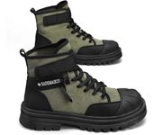 Botas de motorista para hombre, zapatos informales de punta redonda grande, transpirables, con cordones, anticolisión, nuevo diseño, Otoño e Invierno