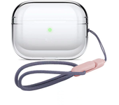 Transparent Soft TPU Earphones Case for AirPods Pro 2nd 2022 with Anti-lost Hanging Rope Strap, for Airpods Pro 2 Silicone Cover