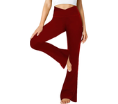 Black Elastic Soft Cross-waist Flared Women, sual Wide Leg Yoga, Sports Pants for , Women's Clothing