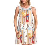 Customized A-Aperols Spritz loose fit sun with pockets, printed sleeveless women's beach vacation dress