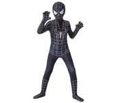 Disfraz de superhéroe para niños y adultos, traje de Spiderman negro