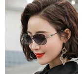 Nuevas gafas de sol polarizadas de moda para mujer, gafas de protección UV para conducir, versión coreana, marco redondo de cara pequeña, gafas de sol lisas, marea