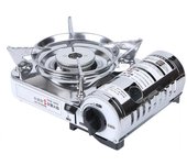 Portable camping gas stove, MS-8000 burner, windproof box, kitchen accessories
