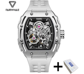 Luxury Fashion Men Original Automatic Watch Man Brand Mark Fairwhale Sports Tonneau Skeleton Mechanical Wrist Watches Reloj 2023