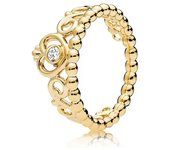 Anillo de amor con corona de princesa brillante de circón a la moda y encantador  anillo Pandora Original  joyería exquisita  regalo DIY para mujer