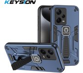 KEYSION Shockproof Case for Redmi Note 12 Pro+ 5G 12 4G 12S Silicone+PC Kickstand Phone Cover for Xiaomi POCO X5 Pro 5G