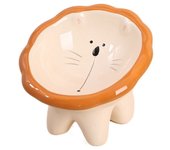 Anti Knock Ceramic Cat Bowl Creative Slanted Mouth Pet High Foot Bowl Non-slip Multi-use Dog Food Feeding Basin Kitten Puppy